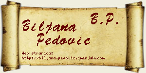 Biljana Pedović vizit kartica